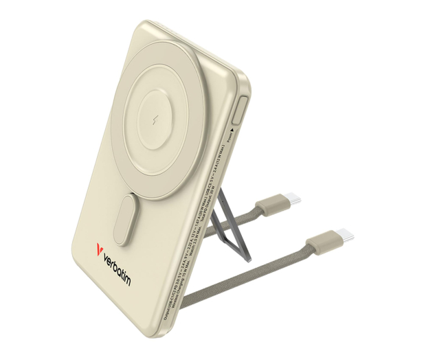 Verbatim Charge 'n' Go 2C Magnetic Wireless Charging 5000mAh Gold - 1484101 - zdjęcie